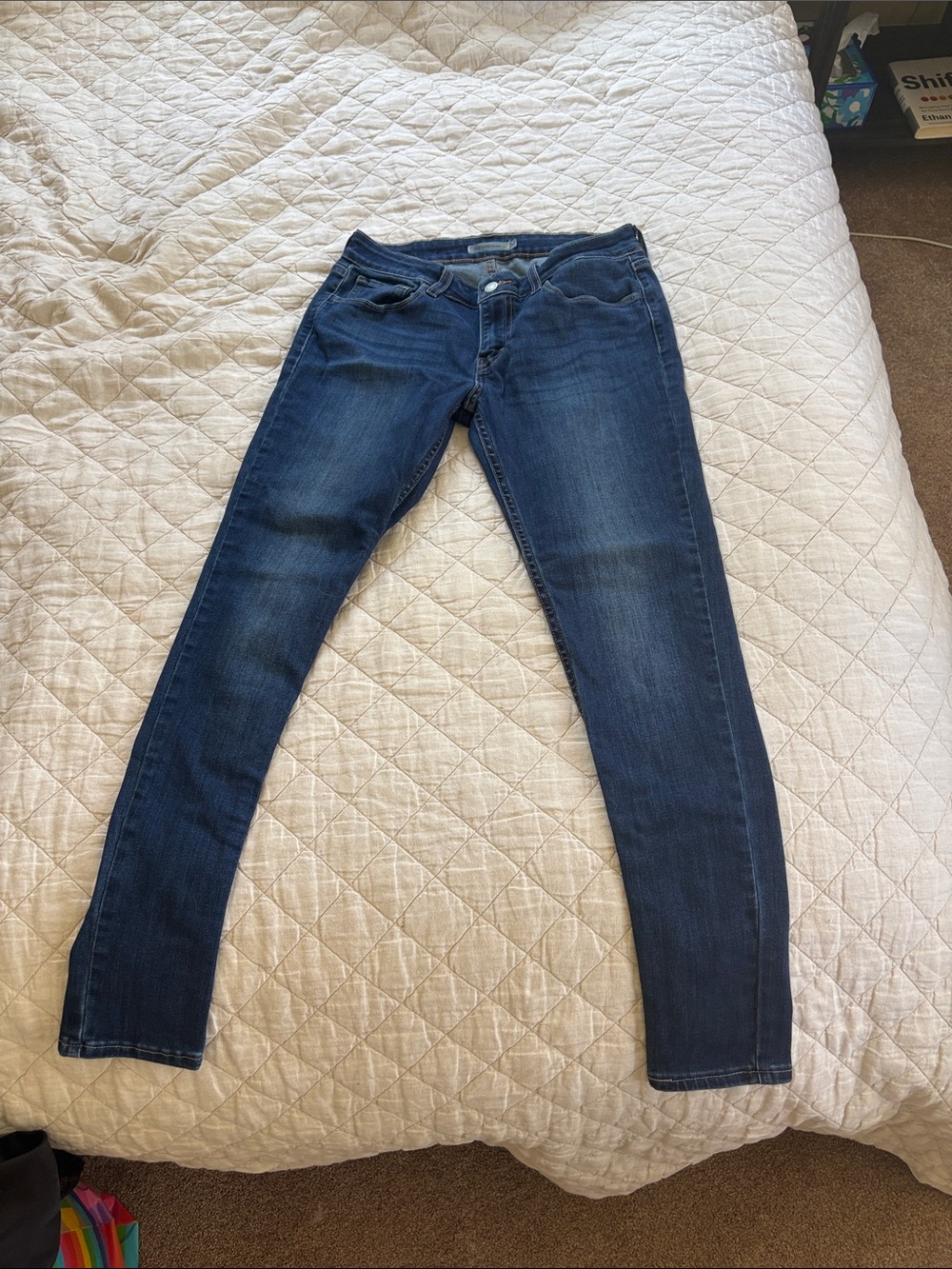 Lee Women's Skinny Jeans in Dark Blue Denim